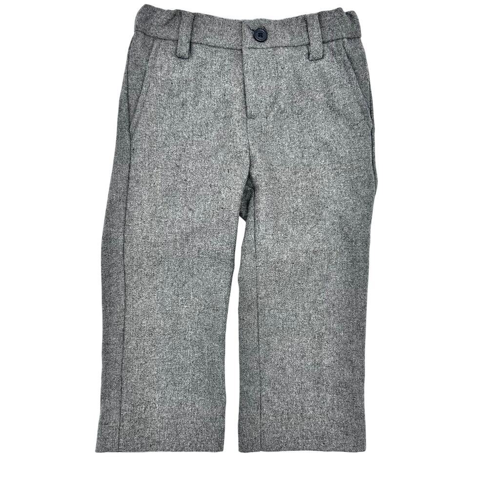 Janie & Jack Wool Blend Baby Toddler Gray Boy's Dress Pants size 18 - 24 Months